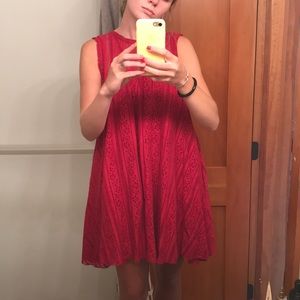 Red lace Free People dress